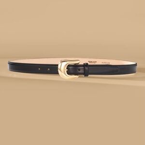 Black belt with gold hardware